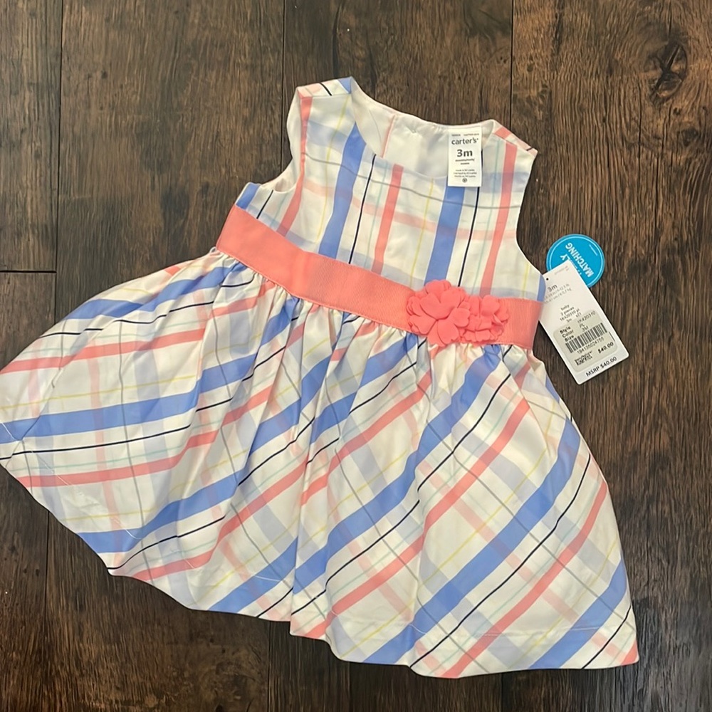 NWT 🫶🏼 CARTERS BABY GIRL PLAID DRESS